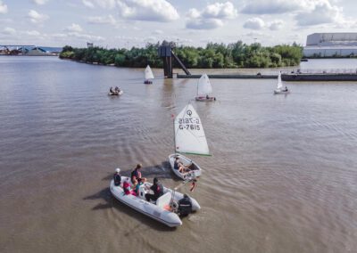 Luftaufnahme einer Regatta